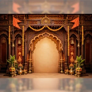 Royal Peshwa Ganesh Mandap Backdrop